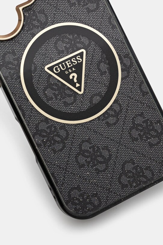 Obal na telefon Guess iPhone 16 GUHMP16SHG4PRTGK černá AA00