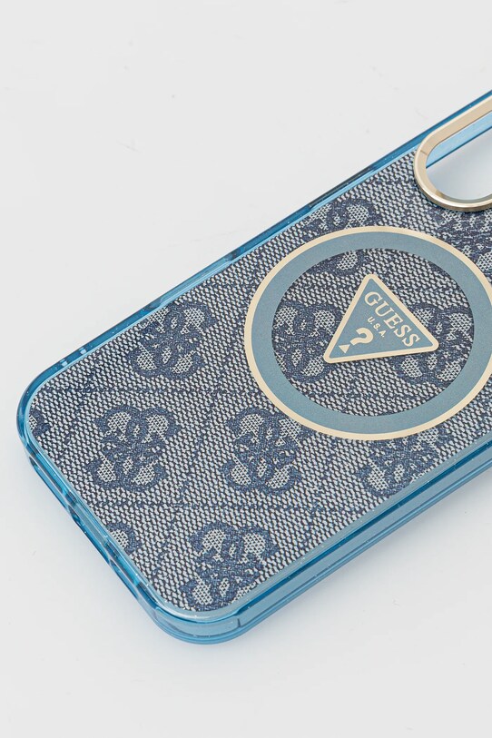Guess carcasă de telefon iPhone 16 GUHMP16SHG4PRTGB albastru AA00