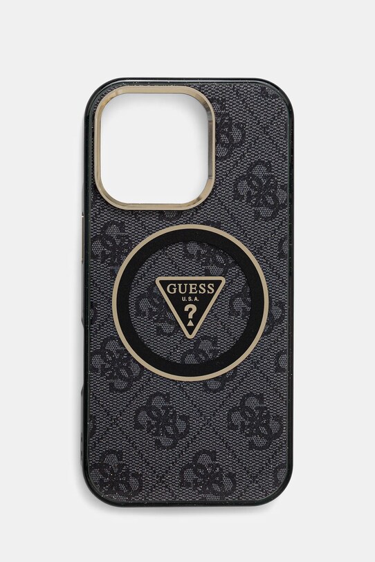 Guess carcasă de telefon iPhone 16 Pro pentru telefon negru GUHMP16LHG4PRTGK