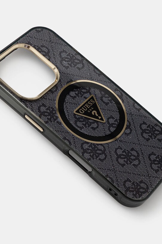 Guess carcasă de telefon iPhone 16 Pro GUHMP16LHG4PRTGK negru AA00