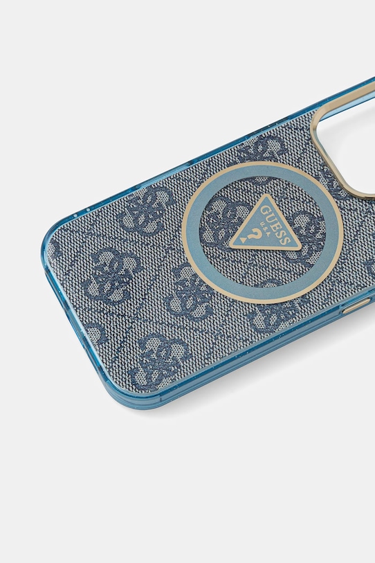 Etui za telefon Guess iPhone 16 Pro GUHMP16LHG4PRTGB modra AA00