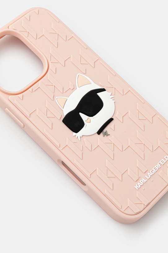 Кейс за телефон Karl Lagerfeld iPhone 16 Pro Max KLHCP16XRBCCHHKLP розов AA00