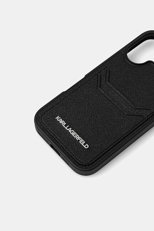 Karl Lagerfeld carcasă de telefon iPhone 16 KLHCP16SPKHPORPK negru AA00