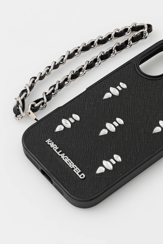 Karl Lagerfeld carcasă de telefon iPhone 16 KLHCP16SPSADJSK negru AA00