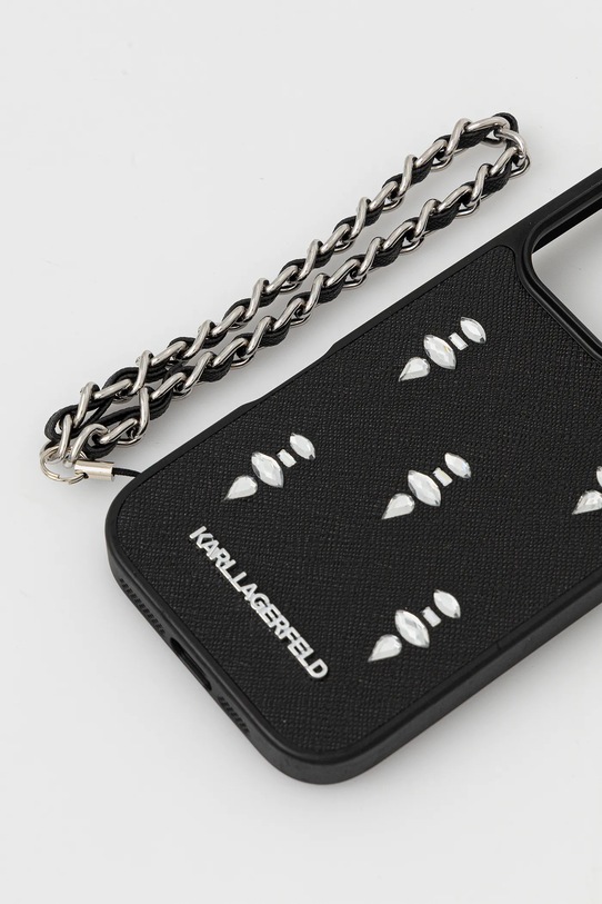 Karl Lagerfeld carcasă de telefon iPhone 16 Pro KLHCP16LPSADJSK negru AA00