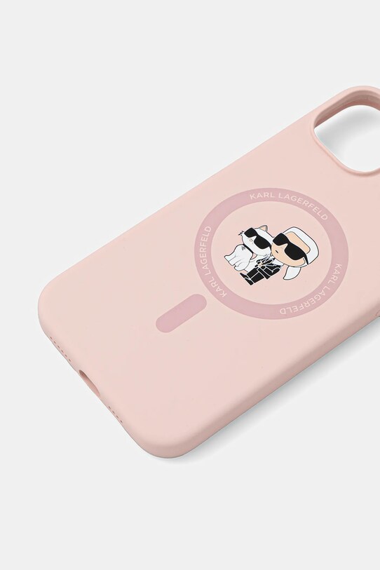Obal na telefon Karl Lagerfeld iPhone 15 Plus KLHMP15MSCMKCRHP růžová AA00