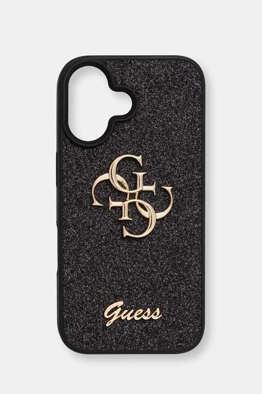 Guess telefon tok iPhone 16 telefonhoz fekete GUHCP16SHG4SGK