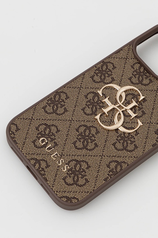 Guess etui na telefon iPhone 16 Pro Max GUHCP16X4GMGBR brązowy AA00
