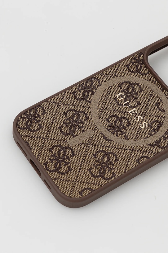 Obal na telefon Guess iPhone 16 Pro GUHMP16LG4GFRW hnědá AA00