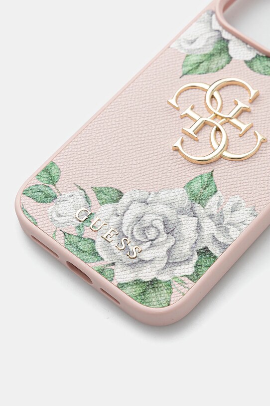 Guess etui na telefon iPhone 16 Pro Max GUHCP16XPGROP4MP różowy AA00