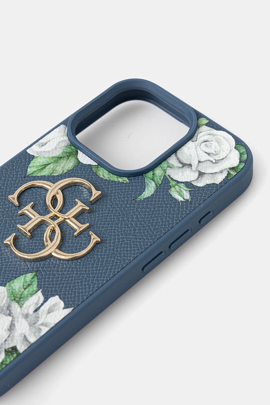 Guess etui na telefon iPhone 16 Pro GUHCP16LPGROP4MB niebieski AA00