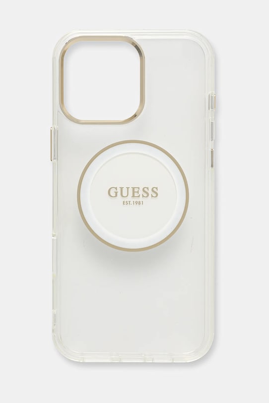 Guess etui na telefon iPhone 16 Pro Max na telefon transparentny GUHMP16XHTDRCEDH
