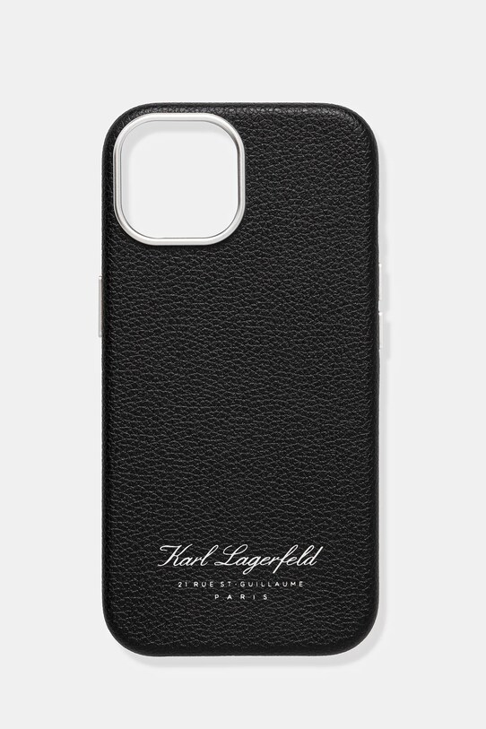 Karl Lagerfeld etui na telefon iPhone 15 na telefon czarny KLHCP15SPGWCMKHK
