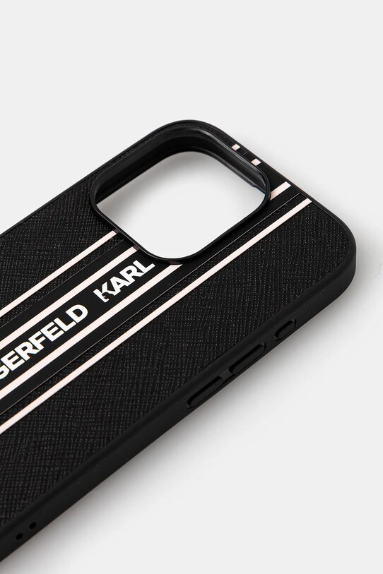Karl Lagerfeld carcasă de telefon iPhone 15 Pro KLHCP15LPAMSCNSP negru AA00