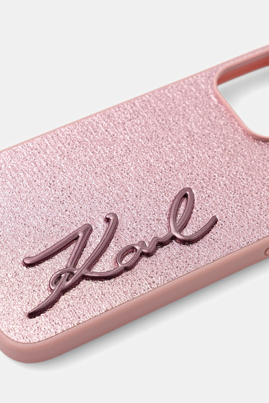 Obal na telefon Karl Lagerfeld iPhone 15 Pro Max KLHCP15XPFMFBKMP růžová AA00