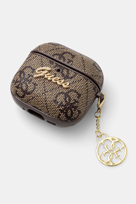 Guess pokrowiec na AirPods 4 cover GUA4G4GSMW brązowy AA00