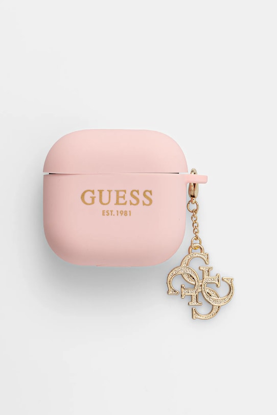 Guess etui na słuchawki AirPods 4 cover różowy GUA4LECG4P
