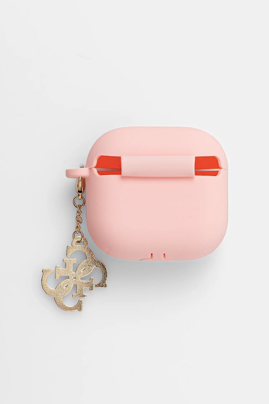 Guess etui na słuchawki AirPods 4 cover GUA4LECG4P różowy AA00