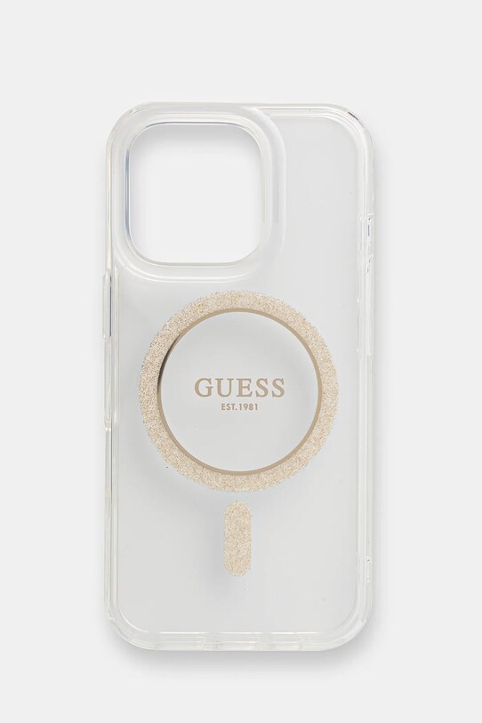 Guess etui na telefon iPhone 16 Pro na telefon transparentny GUHMP16LHFGERET