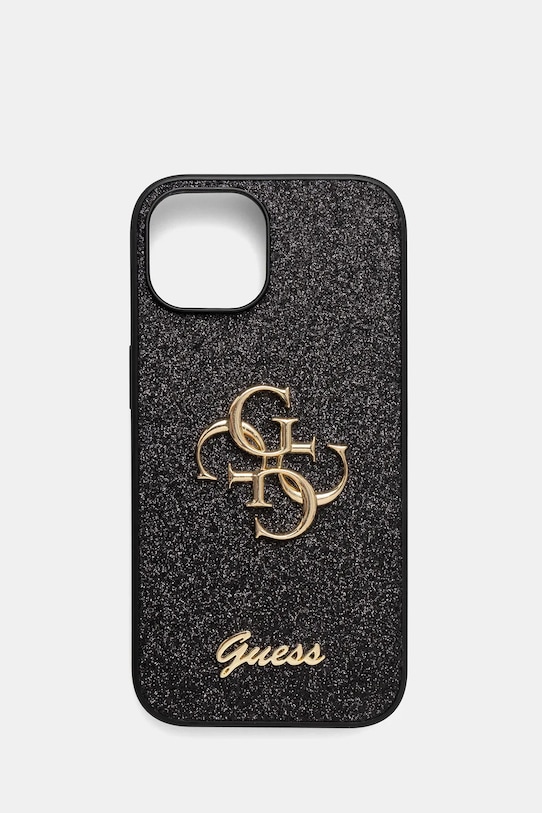 Guess etui na telefon iPhone 15 / 14 / 13 6.1" na telefon czarny GUHCP15SHG4SGK