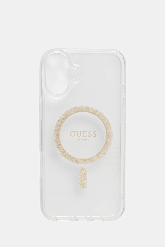 Guess etui na telefon iPhone 16 Plus 6.7" na telefon transparentny GUHMP16MHFGERET