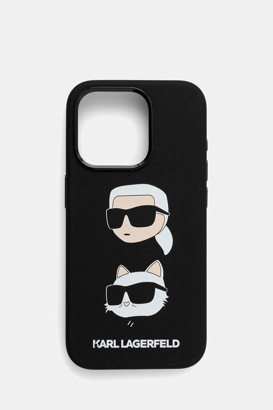 Karl Lagerfeld etui na telefon iPhone 15 Pro 6.1" na telefon czarny KLHCP15LSDHKCNK