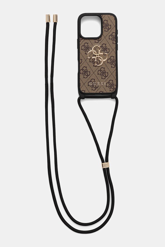 Obal na telefon Guess iPhone 16 Pro na mobil hnědá GUHCP16LP4GMGCRW