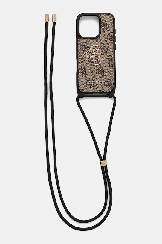 Obal na telefon Guess iPhone 16 Pro na mobil hnědá GUHCP16LP4GMGCRW