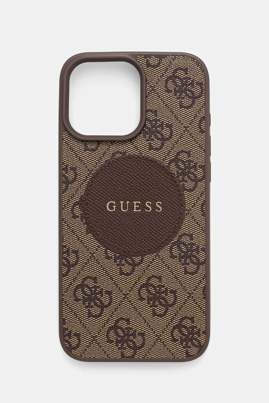 Guess husă pentru telefon iPhone 16 Pro Max pentru telefon maro GUHMP16XP4PGRSGW