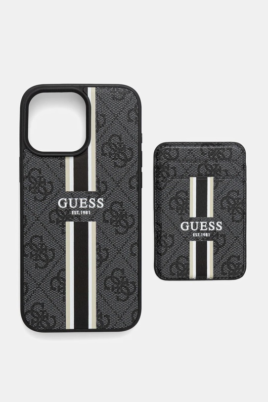 Guess etui na telefon iPhone 16 Pro Max na telefon czarny GUBPHCP16XP4RPSK