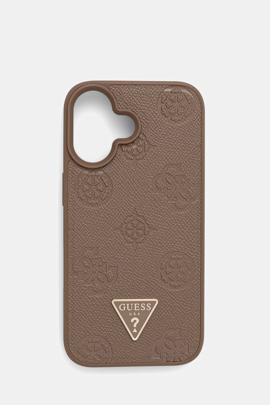 Guess etui na telefon iPhone 16 na telefon brązowy GUHMP16SPGBTMW