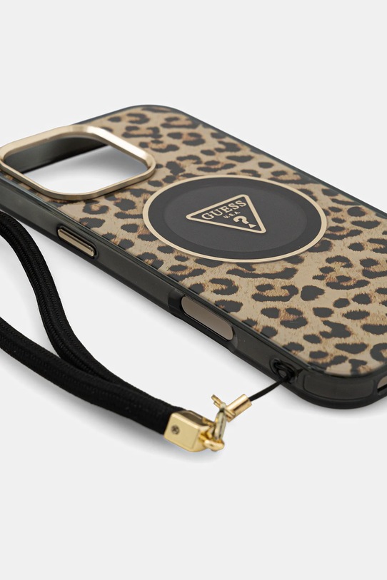 Guess etui na telefon iPhone 16 Pro Max GUHMP16XHLORSSW brązowy AA00
