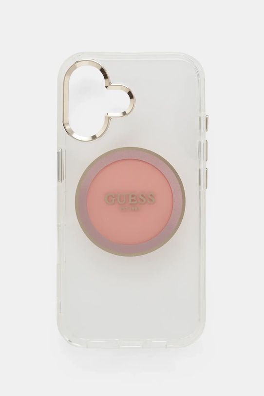 Guess etui na telefon iPhone 16 na telefon różowy GUHMP16SHTDRCEDP