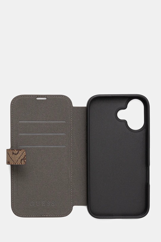 Guess husă pentru telefon iPhone 16 6.1" GUBKP16S4GMGBR maro AA00