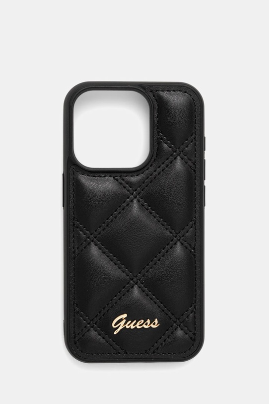 Guess etui na telefon iPhone 15 Pro 6.1" na telefon czarny GUHCP15LPSQSQSK