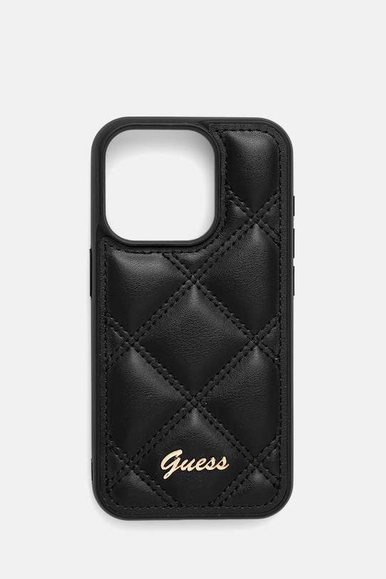 Obal na telefon Guess iPhone 15 Pro 6.1" na mobil černá GUHCP15LPSQSQSK