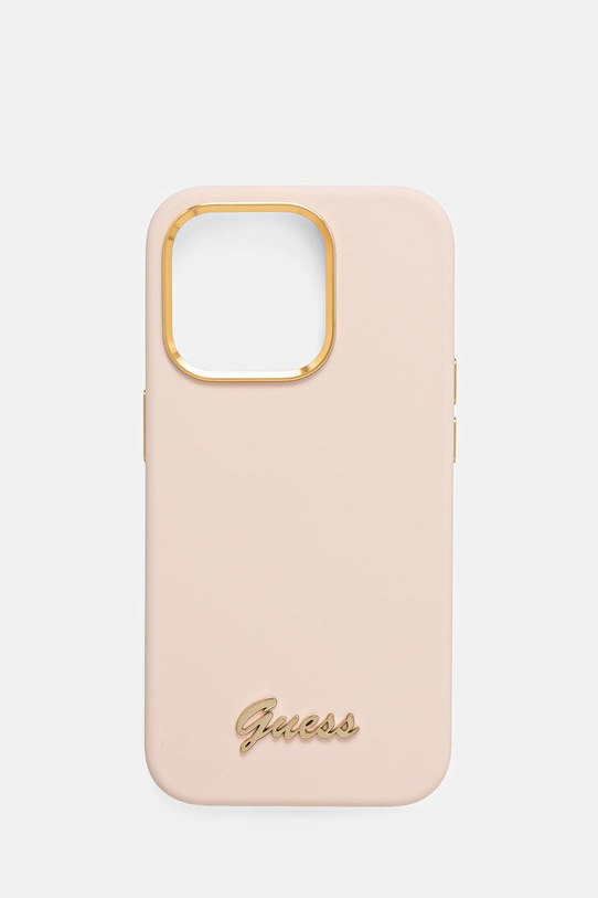 Чехол на телефон Guess iPhone 15 Pro 6.1" для телефона розовый GUHCP15LSMBSLP