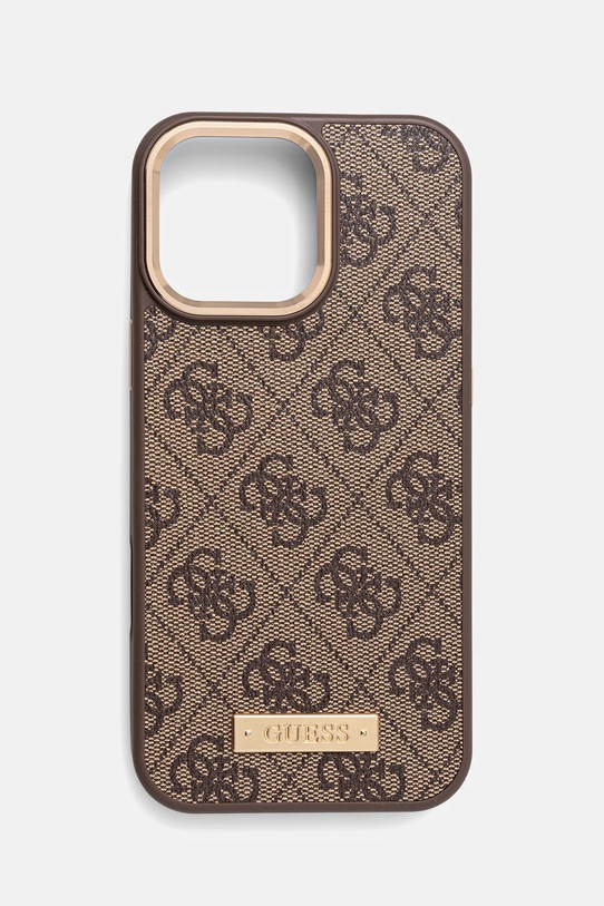Guess etui na telefon iPhone 16 na telefon brązowy GUHMP16XU4GPRW