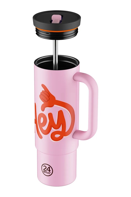 24bottles kubek termiczny Straw 800ml Blue Straw.800.Hey różowy AA00