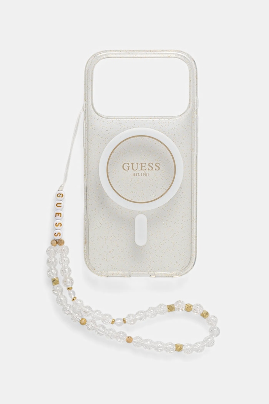 Guess etui na telefon iPhone 17 Pro na telefon transparentny GUHMP17LHGCRELST