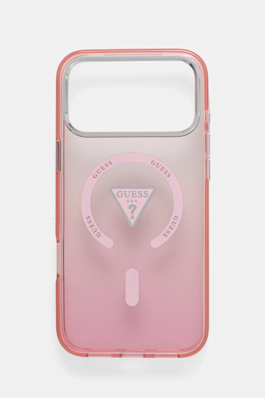 Guess etui na telefon iPhone 17 Pro Max na telefon różowy GUHMP17XHGTMLCGP