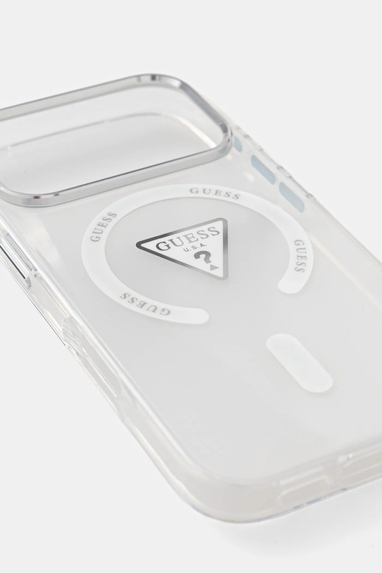 Guess etui na telefon iPhone 17 Pro GUHMP17LHGTMLCGT transparentny AA00