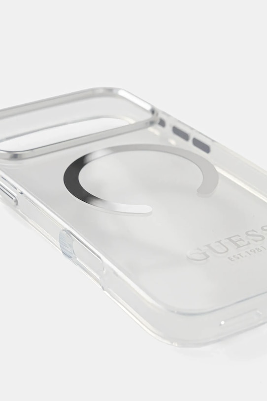 Guess etui na telefon iPhone 17 Pro Max GUHMP17XHTRMS srebrny AA00