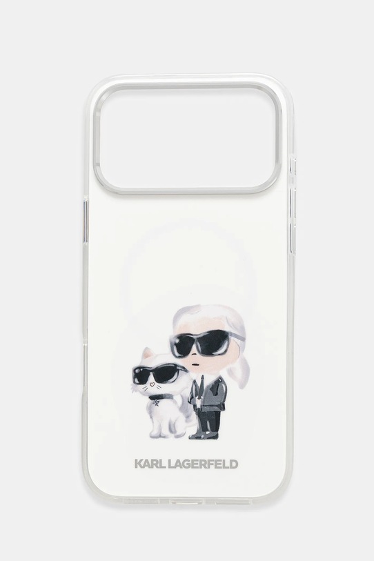 Karl Lagerfeld etui na telefon iPhone 17 Pro Max na telefon biały KLHMP17XHMKCAQOH