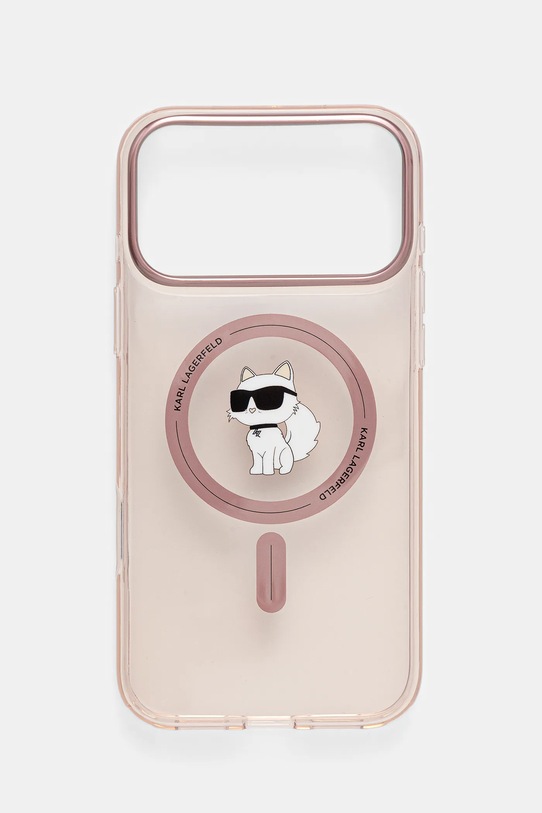 Karl Lagerfeld etui na telefon iPhone 17 Pro Max na telefon różowy KLHMP17XHFCCNOP