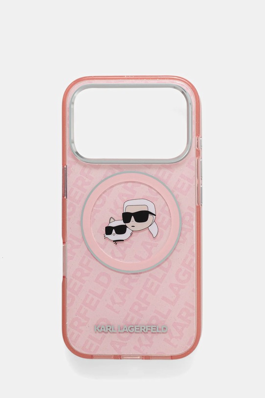 Karl Lagerfeld husă pentru telefon iPhone 17 Pro pentru telefon roz KLHMP17LHMKBKCHOP