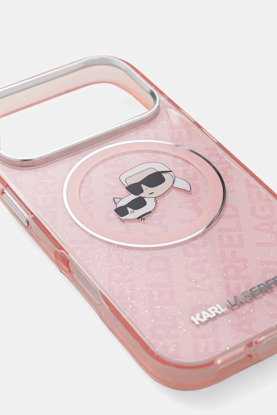 Karl Lagerfeld etui na telefon iPhone 17 Pro KLHMP17LHMKBKCHOP różowy AA00