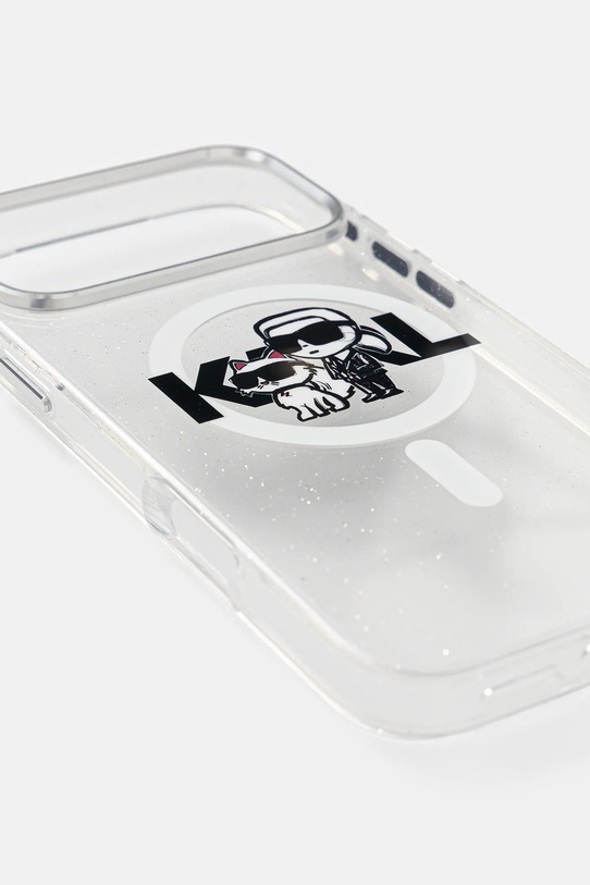 Karl Lagerfeld etui na telefon iPhone 17 Pro Max KLHMP17XHGKCGKBT srebrny AA00