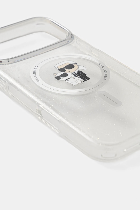 Karl Lagerfeld etui na telefon iPhone 17 Pro Max KLHMP17XHGKCNOT srebrny AA00