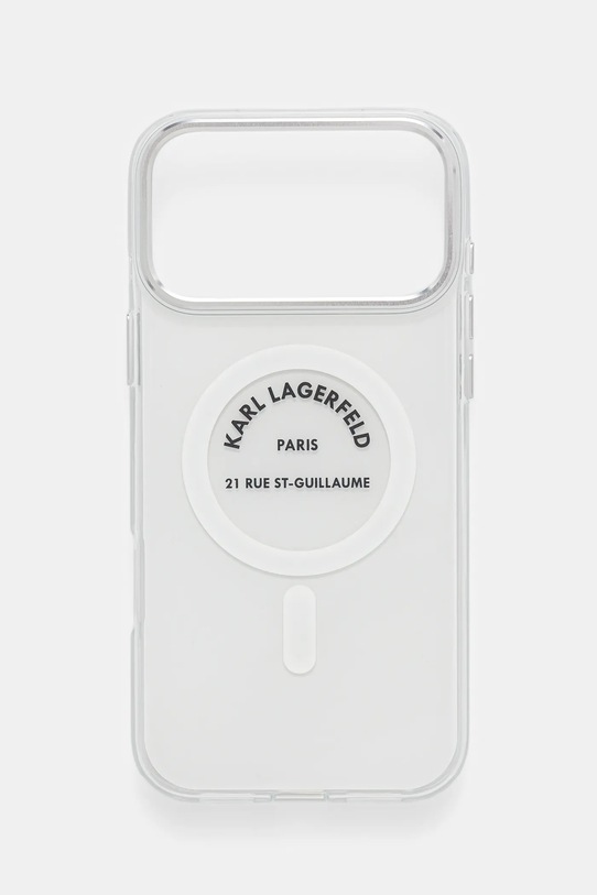 Karl Lagerfeld etui na telefon iPhone 17 Pro Max na telefon transparentny KLHMP17XHKRSGPT